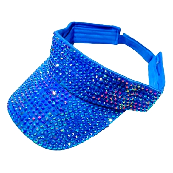 SAPPHIRE RICH NAVY BLUE RHINESTONE SUN VISOR - Picture 2 of 16